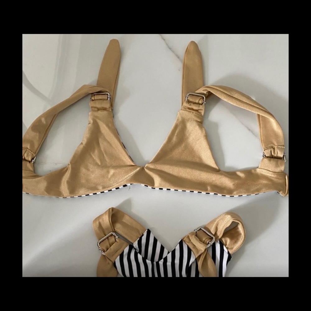 Stripped Reversible Bikini Set - image 2